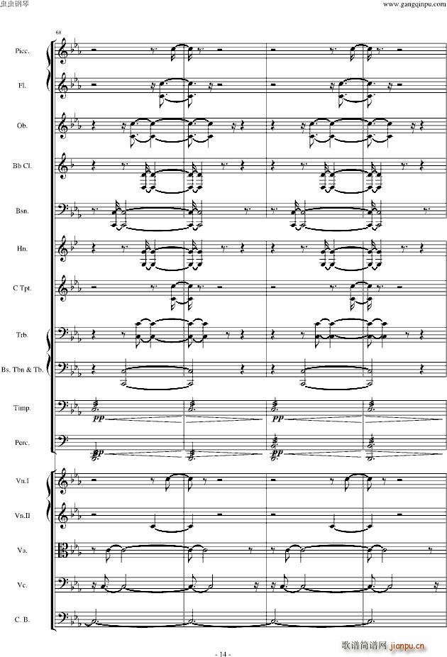 愤怒的小鸟交响曲第三乐章Op(钢琴谱)14