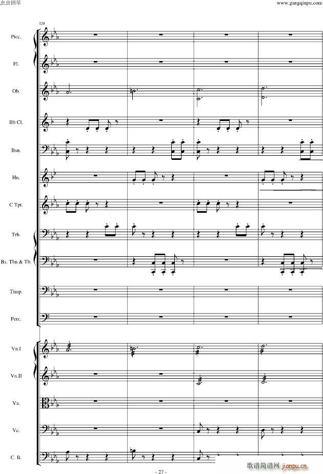 愤怒的小鸟交响曲第三乐章Op(钢琴谱)27