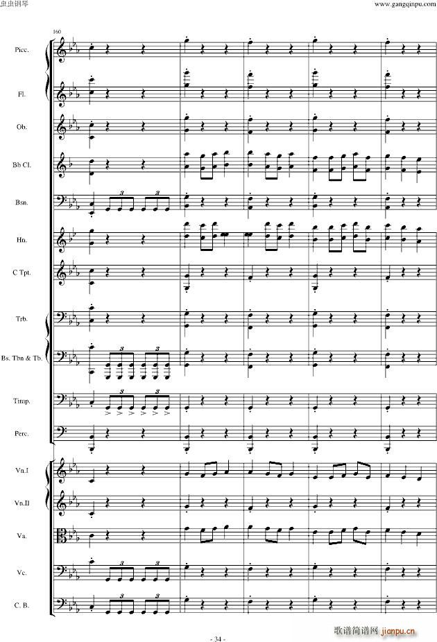 愤怒的小鸟交响曲第三乐章Op(钢琴谱)33