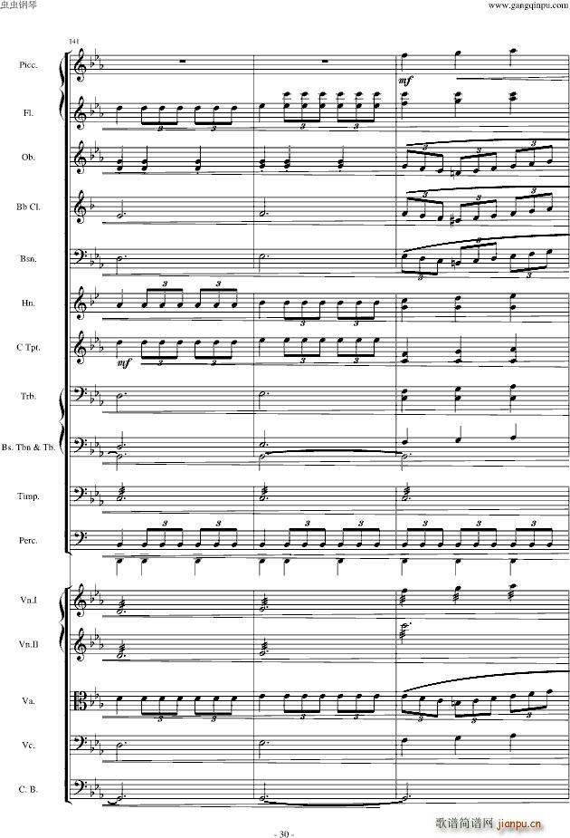 愤怒的小鸟交响曲第三乐章Op(钢琴谱)30