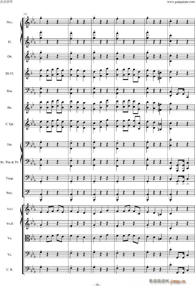 愤怒的小鸟交响曲第三乐章Op(钢琴谱)35