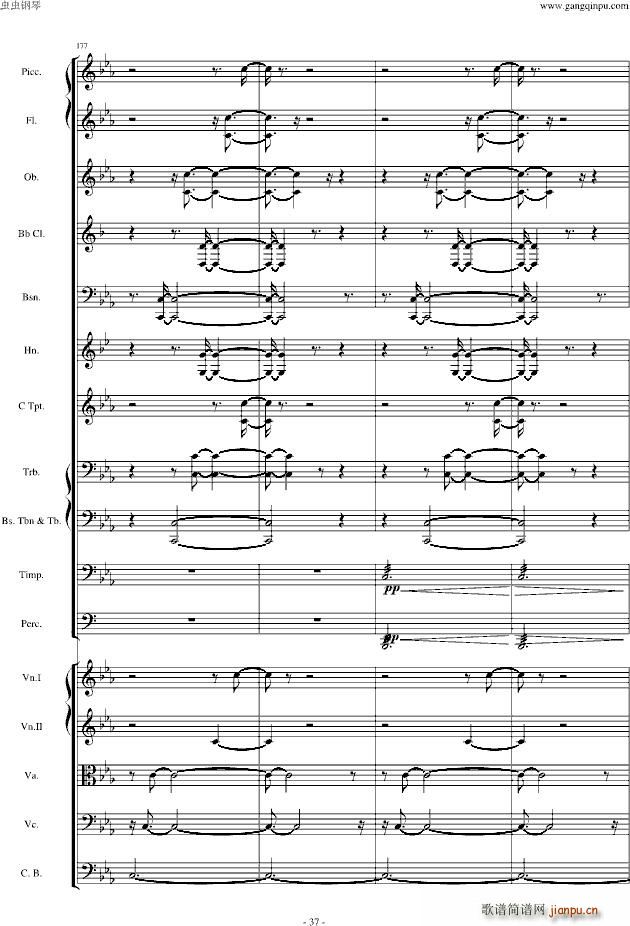 愤怒的小鸟交响曲第三乐章Op(钢琴谱)36