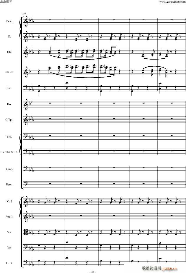 愤怒的小鸟交响曲第三乐章Op(钢琴谱)43