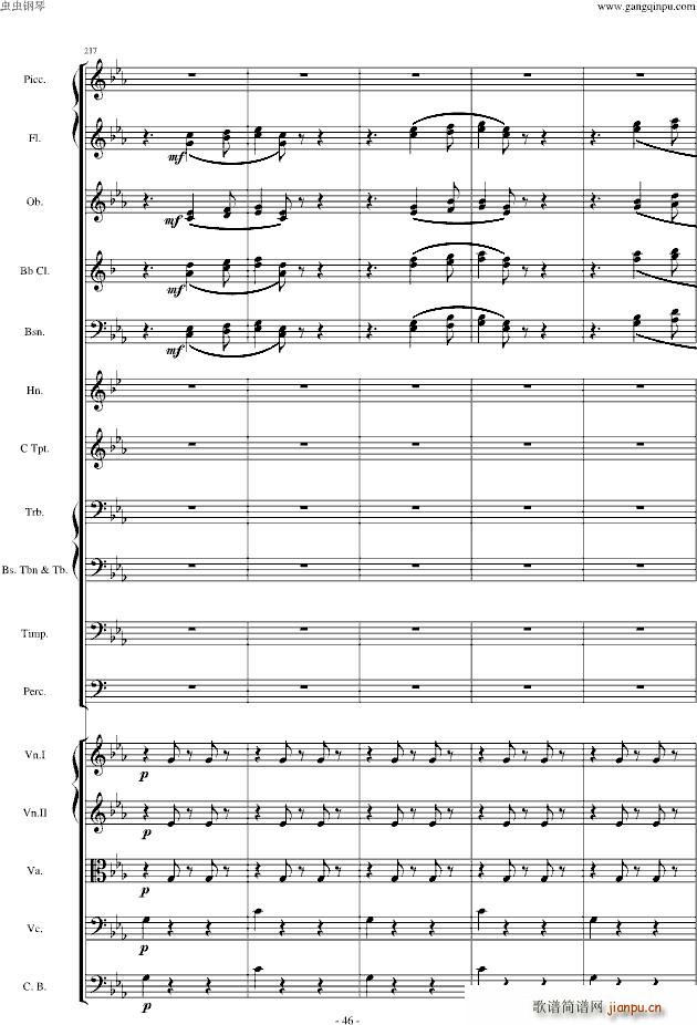 愤怒的小鸟交响曲第三乐章Op(钢琴谱)45