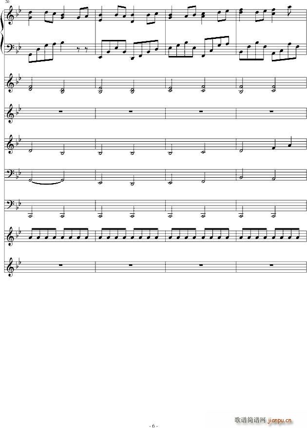 第一缕阳光(钢琴谱)6