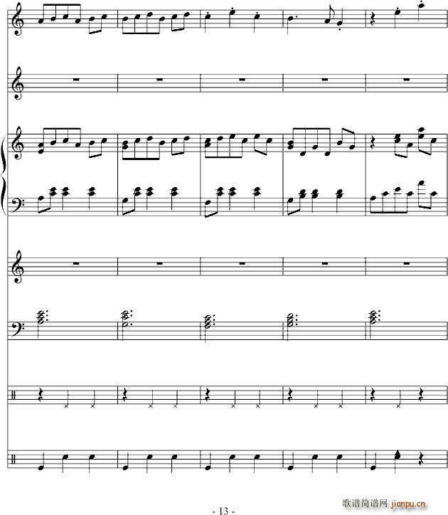 大型圆舞曲(钢琴谱)13