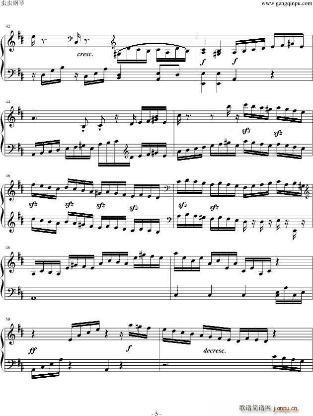 D大调奏鸣曲(钢琴谱)5