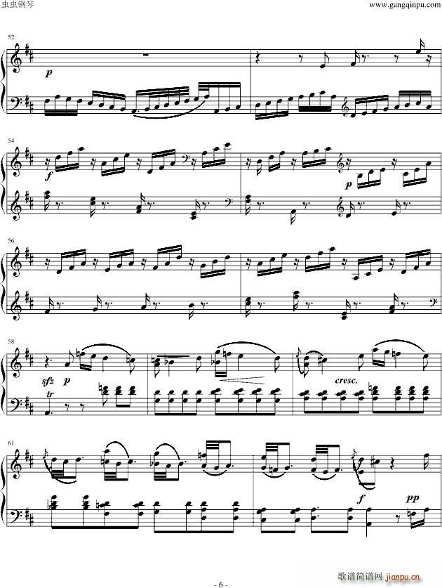 D大调奏鸣曲(钢琴谱)6