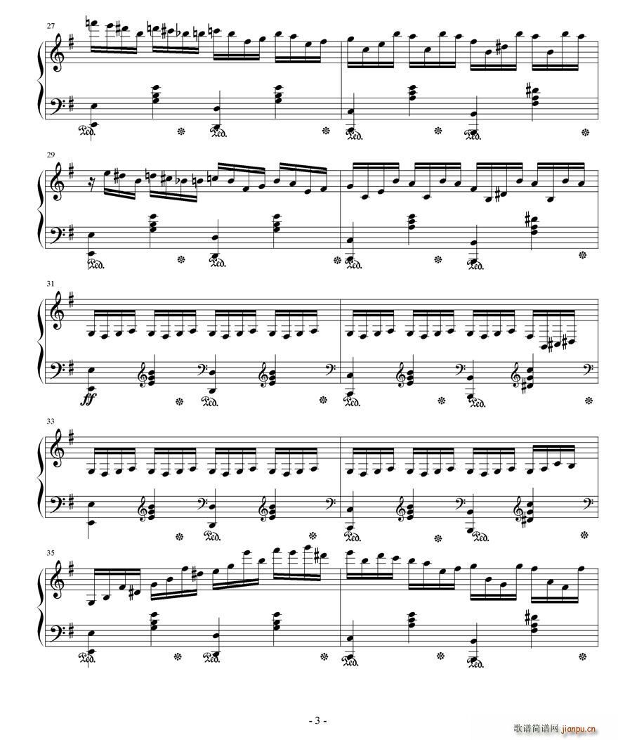 不能说的秘密中扣人心弦的Secret(钢琴谱)3