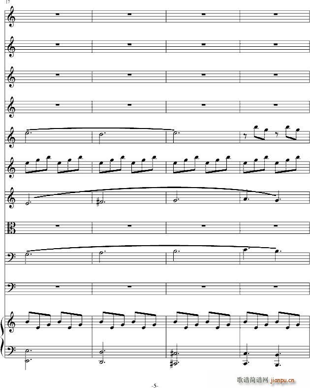 夏夜小梦(钢琴谱)5