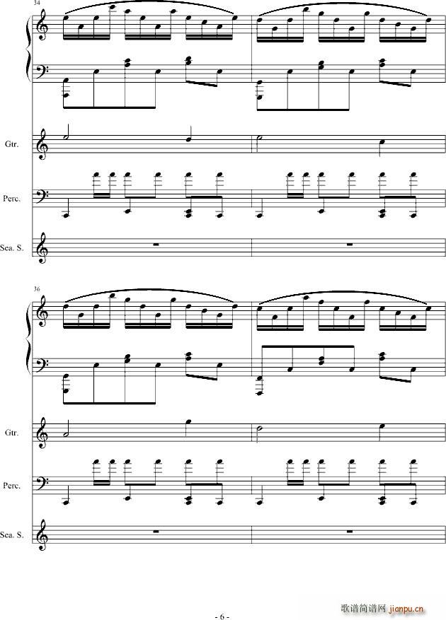 蓝色华尔兹(钢琴谱)6