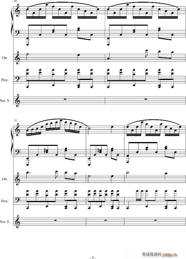 蓝色华尔兹(钢琴谱)5