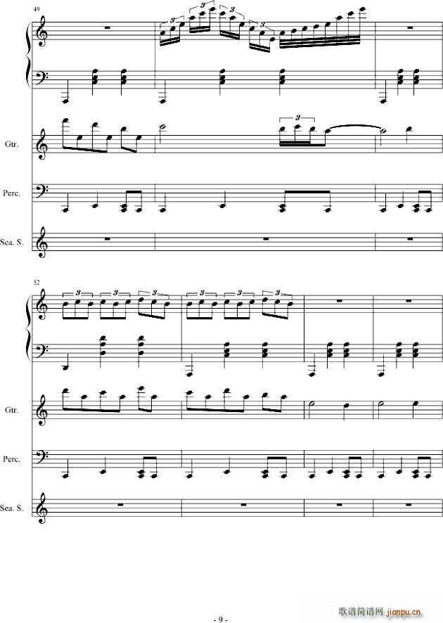 蓝色华尔兹(钢琴谱)9