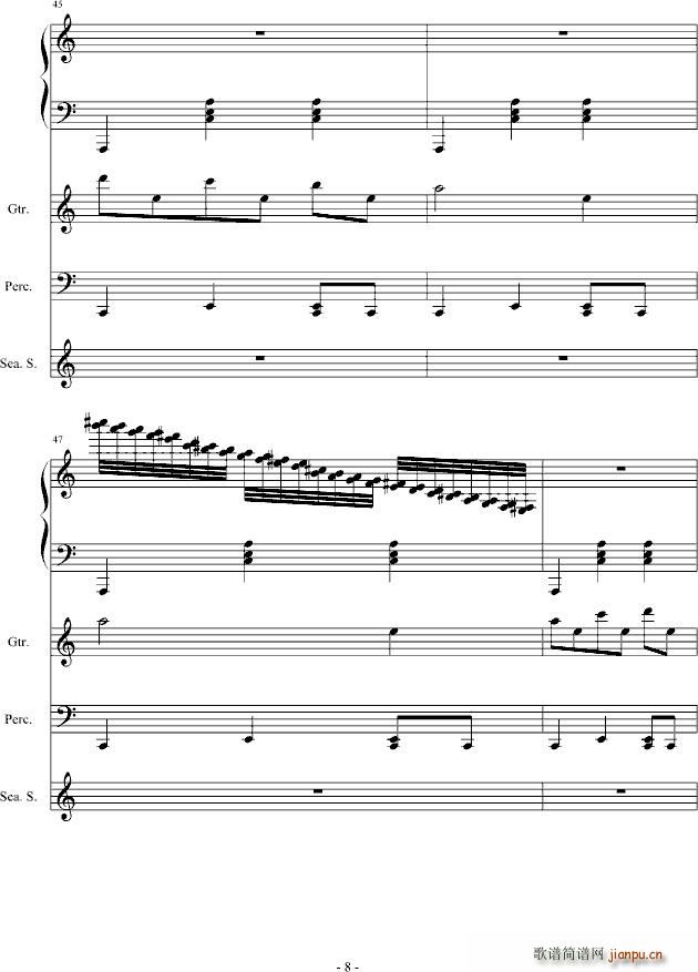 蓝色华尔兹(钢琴谱)8