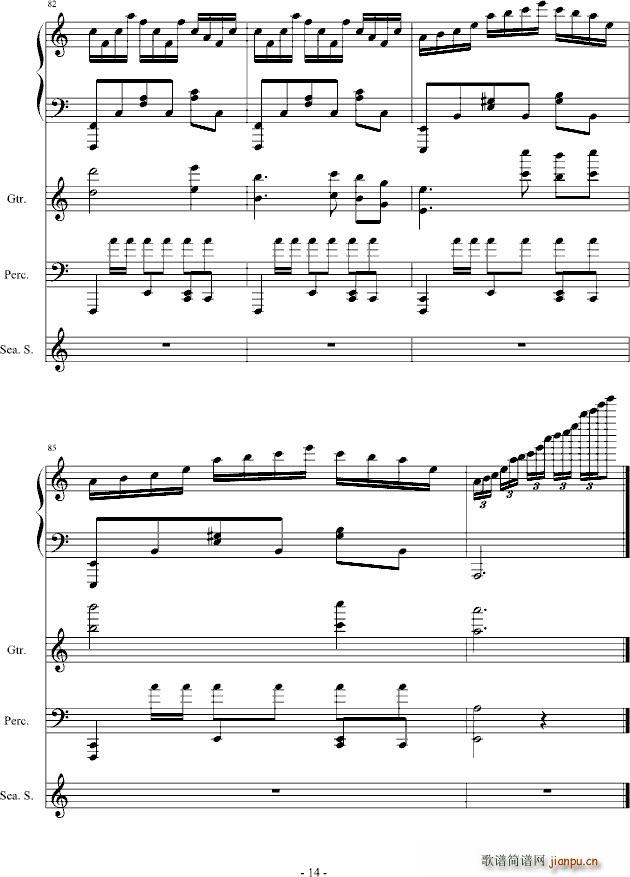 蓝色华尔兹(钢琴谱)14