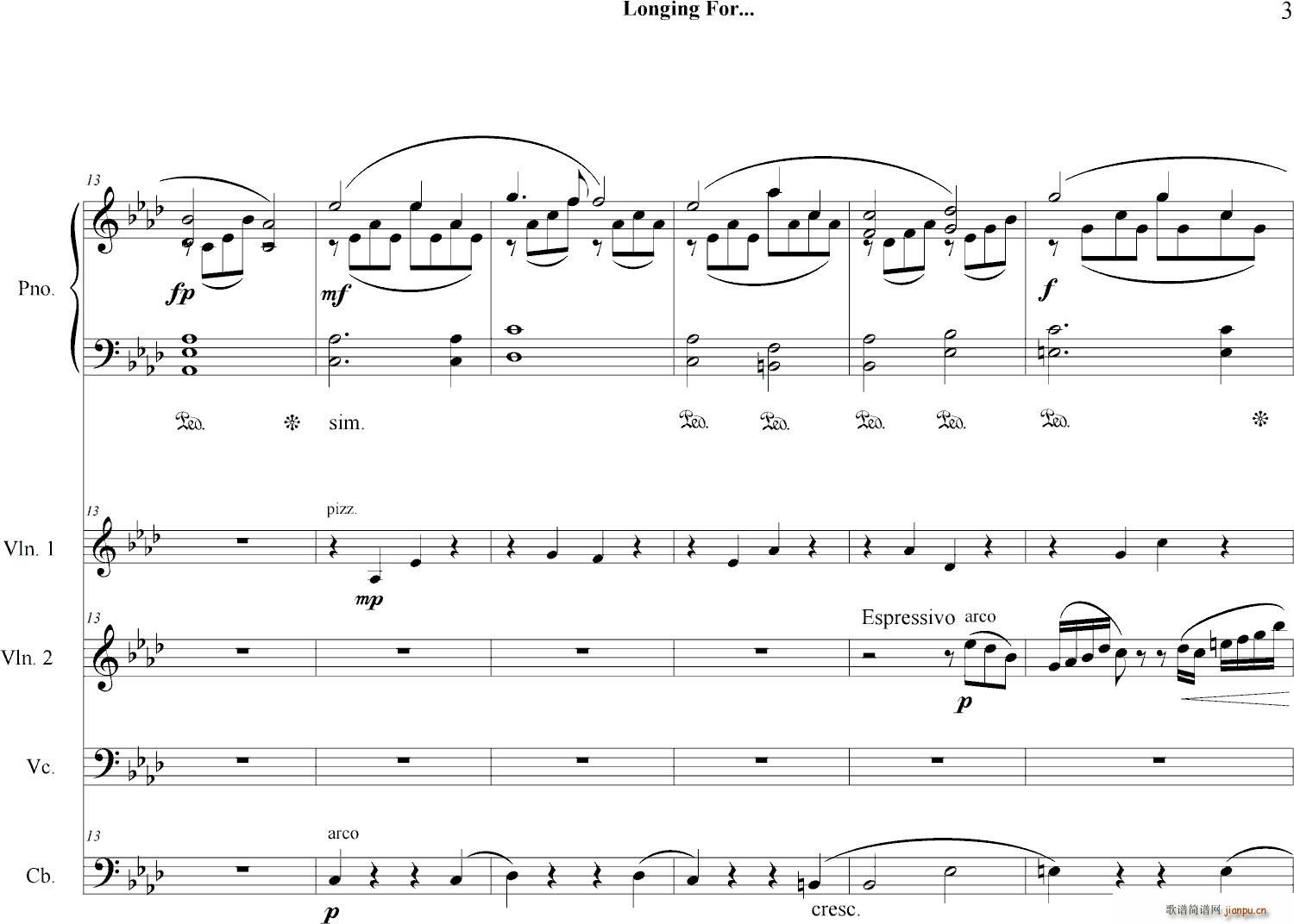 Longing(钢琴谱)3