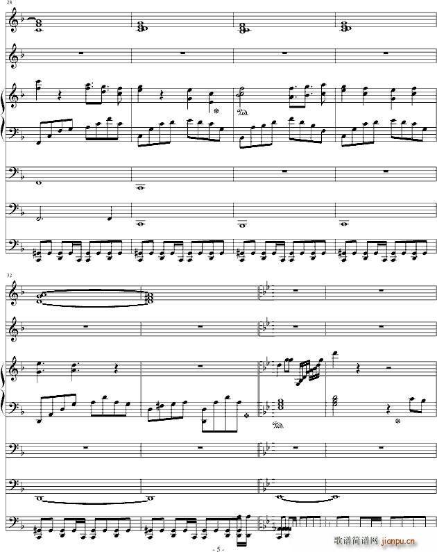 夜之诗(钢琴谱)5