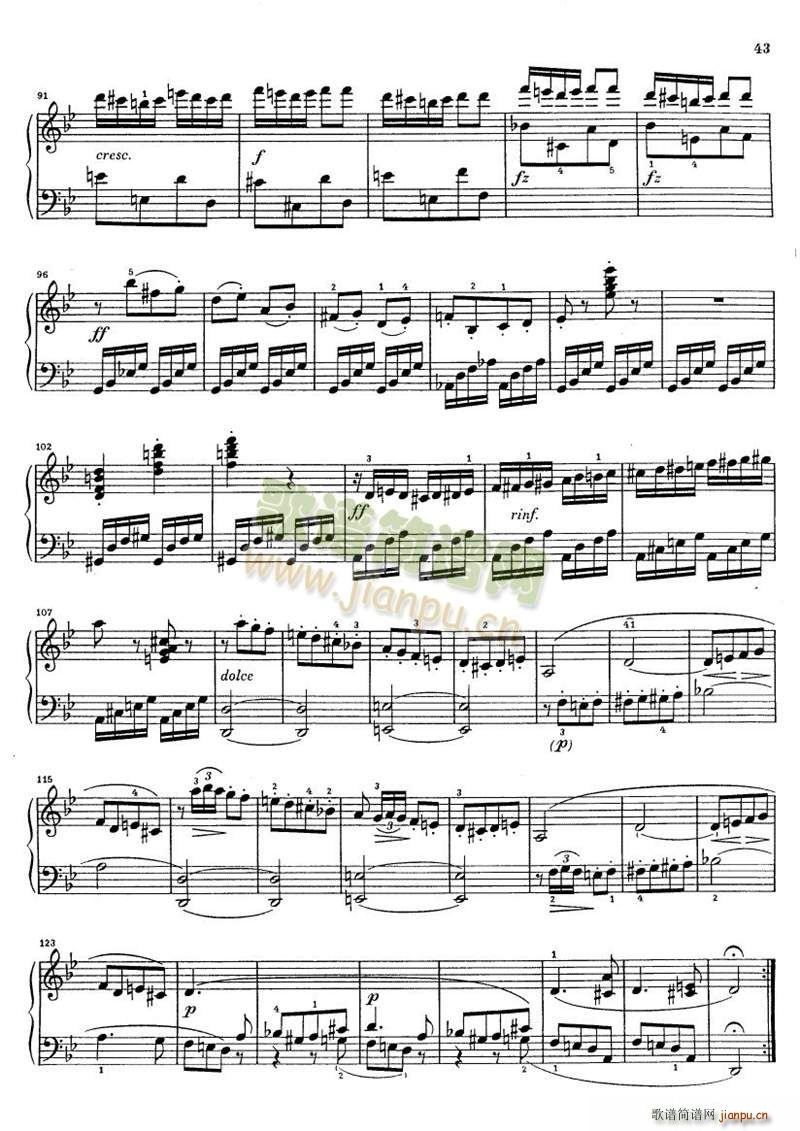 克莱门蒂g小调钢琴奏鸣曲(钢琴谱)1