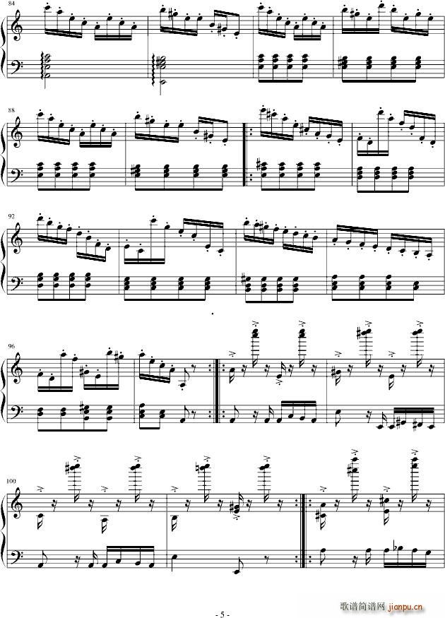 经典主题变奏曲(钢琴谱)5