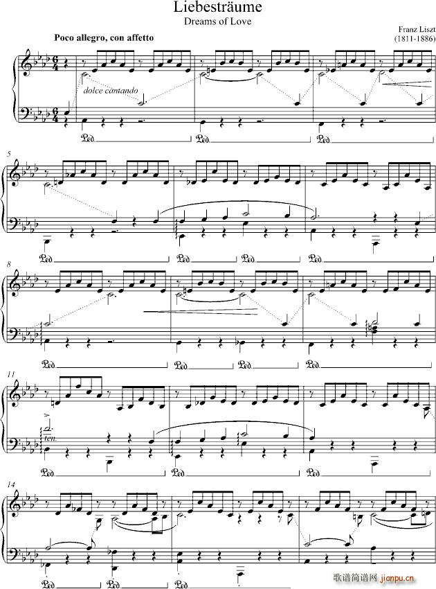 爱之梦No(钢琴谱)1