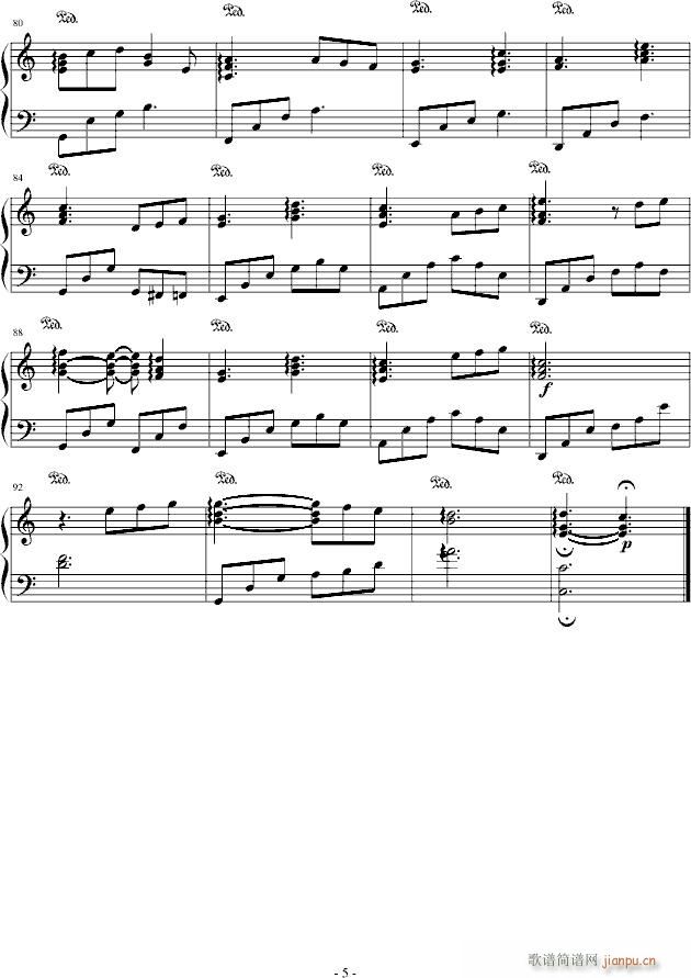 brightest-"神"里的插曲(钢琴谱)5