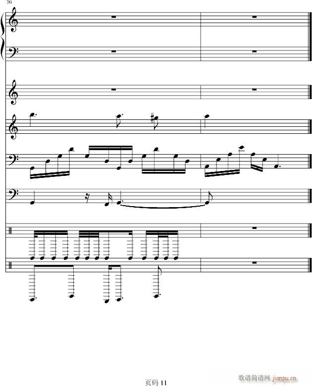 墨尔本,晴\(钢琴谱)3