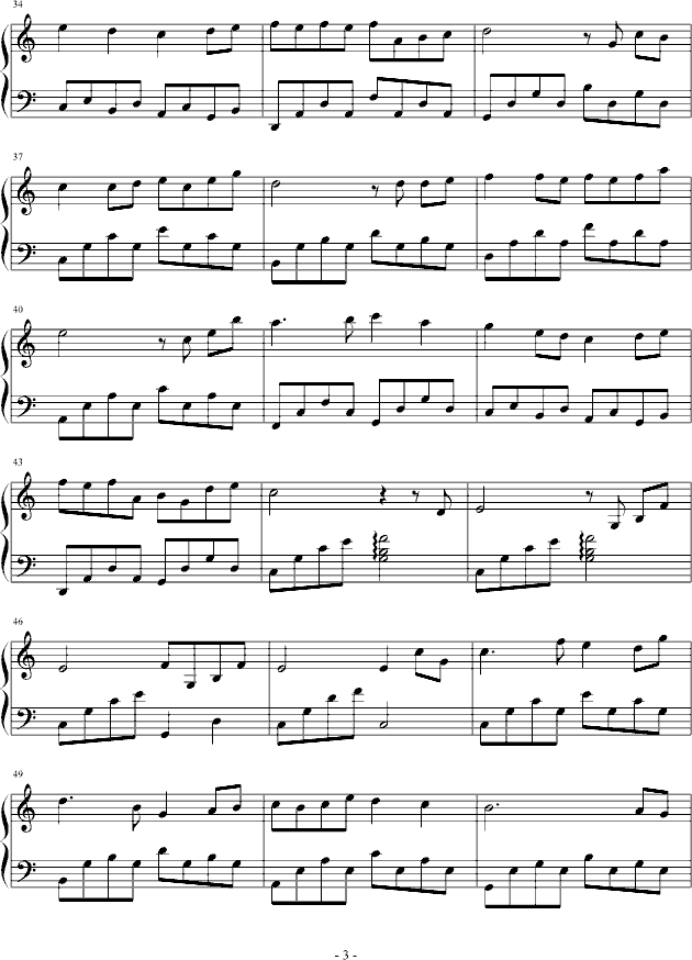 冰封的蓝色旋律(钢琴谱)3