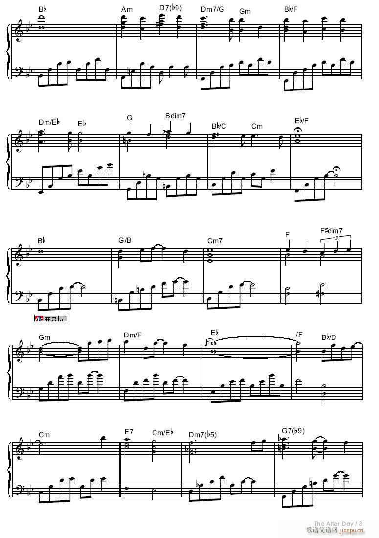 The day after(钢琴谱)3