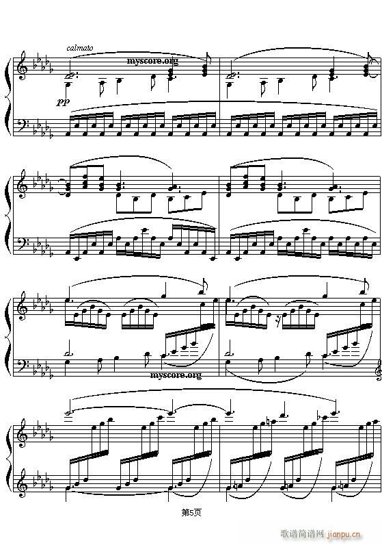 描绘月光的世界名曲——(钢琴谱)5