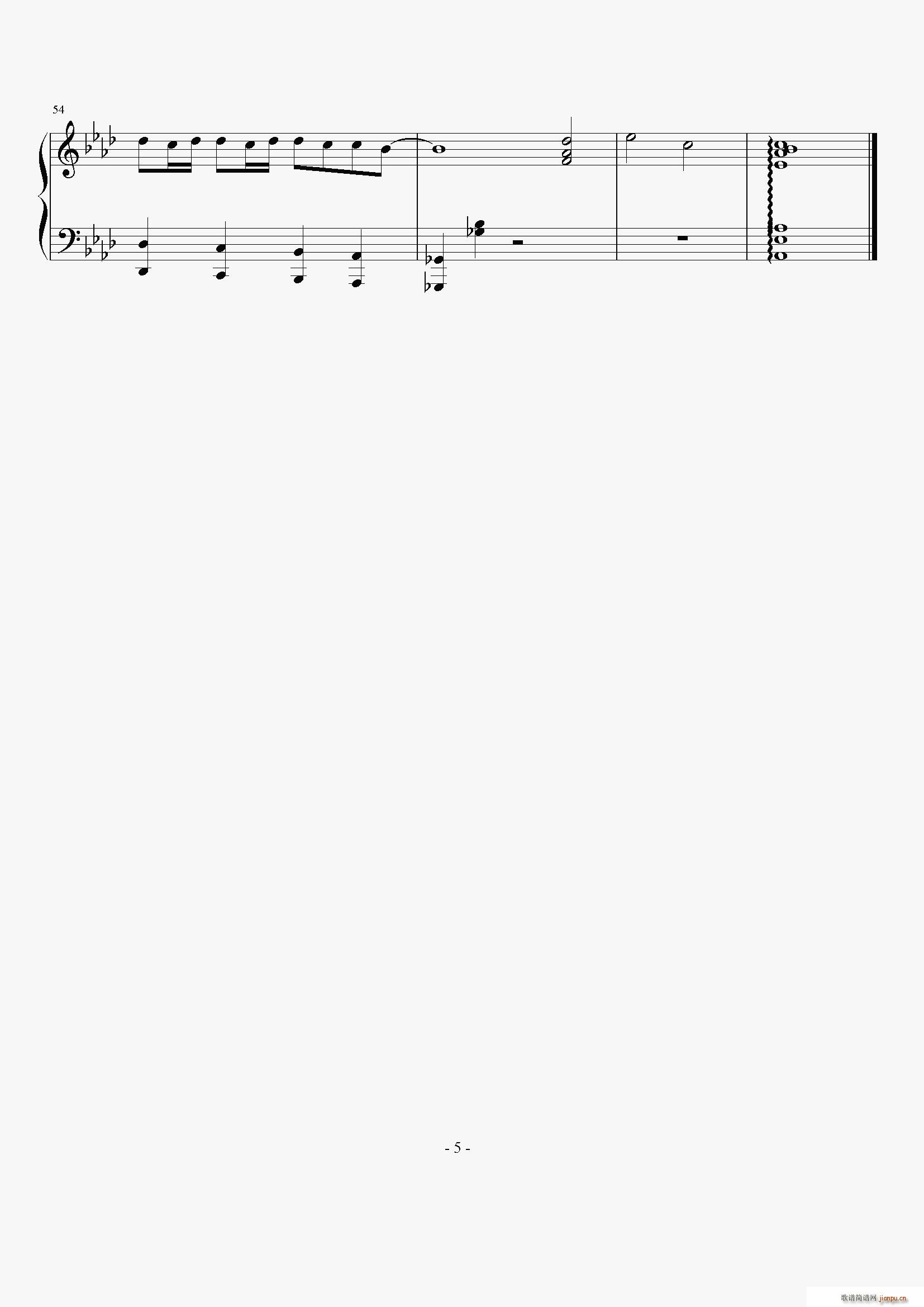 there you will be(钢琴谱)5