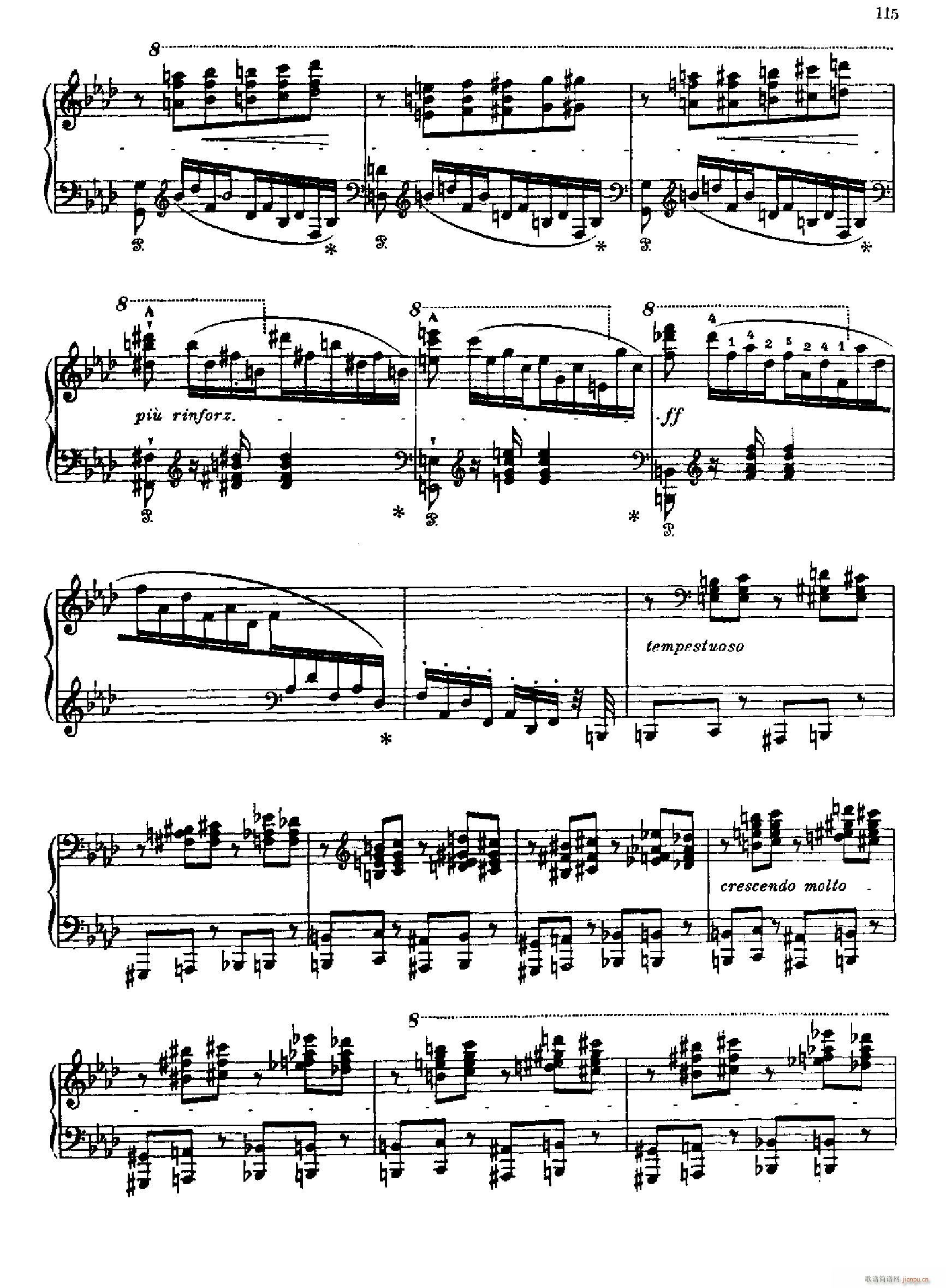 高级音乐会练习曲十二首之10(钢琴谱)6