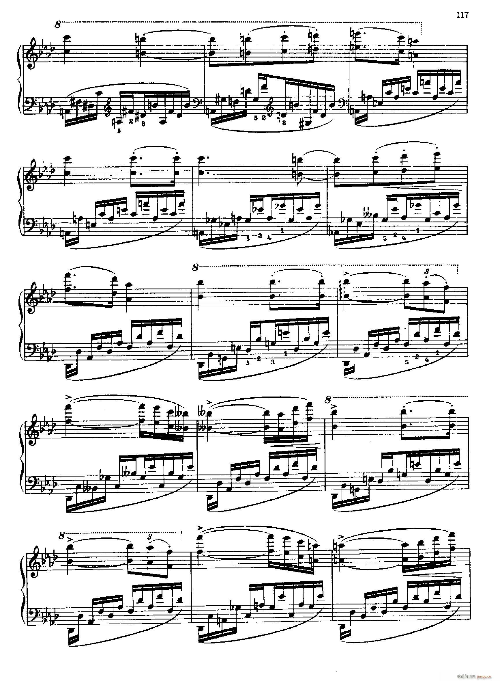 高级音乐会练习曲十二首之10(钢琴谱)8