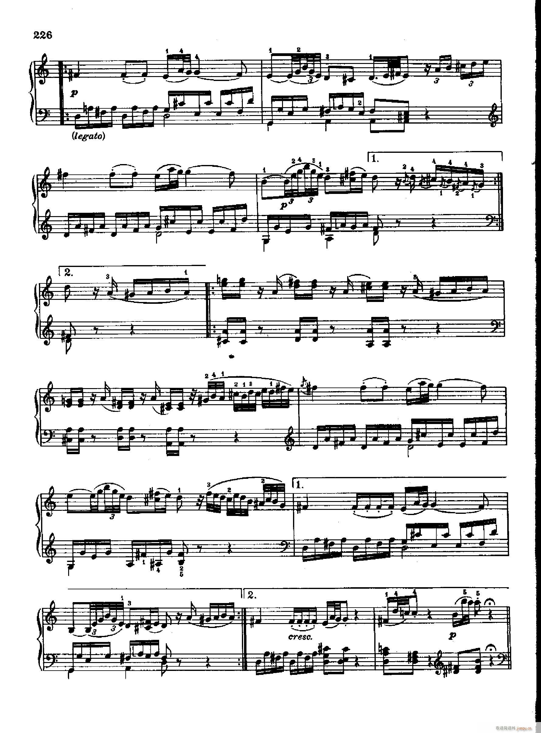 奏鸣曲Nr.475(钢琴谱)3