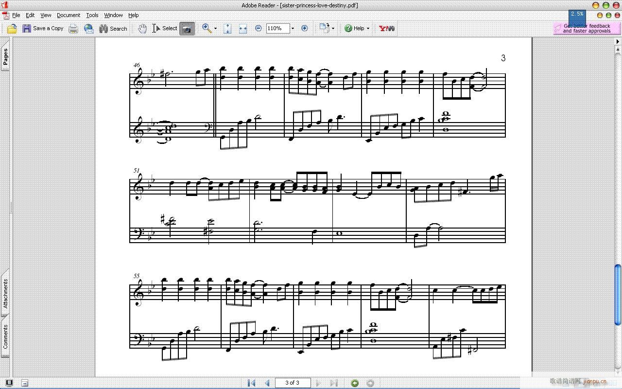 love  Desliny(钢琴谱)5