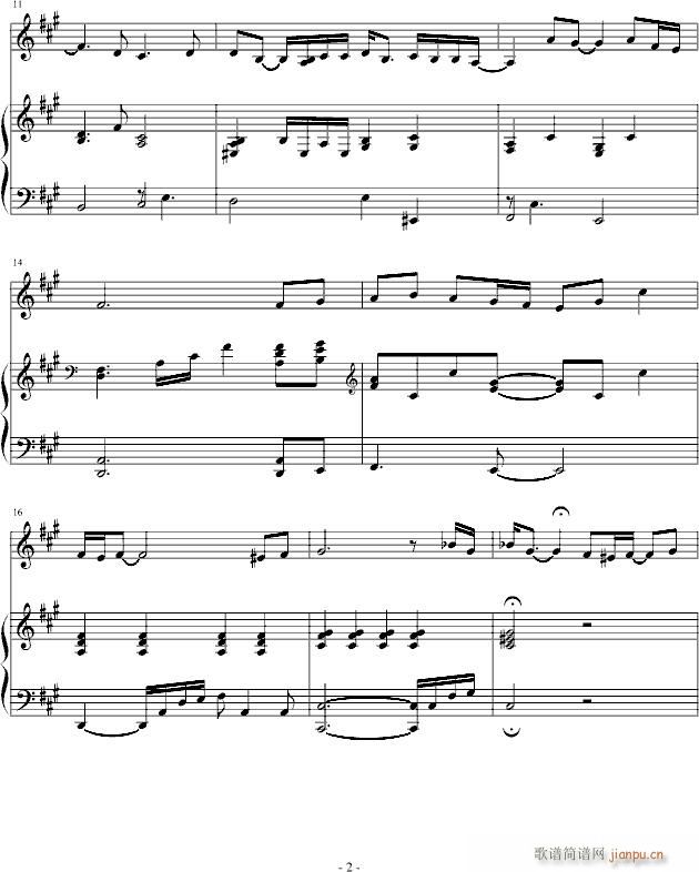 the rose~melody in the sky(钢琴谱)1