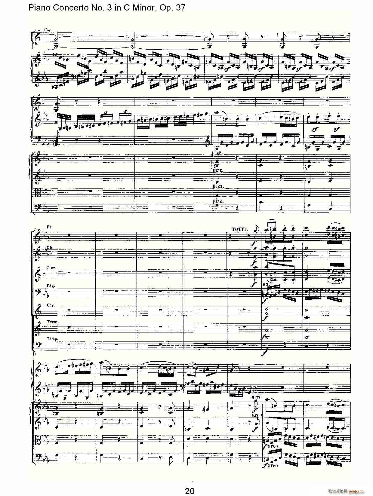 C小调钢琴第三协奏曲(钢琴谱)20