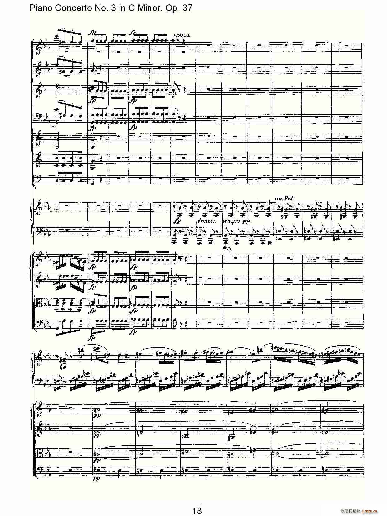 C小调钢琴第三协奏曲(钢琴谱)18