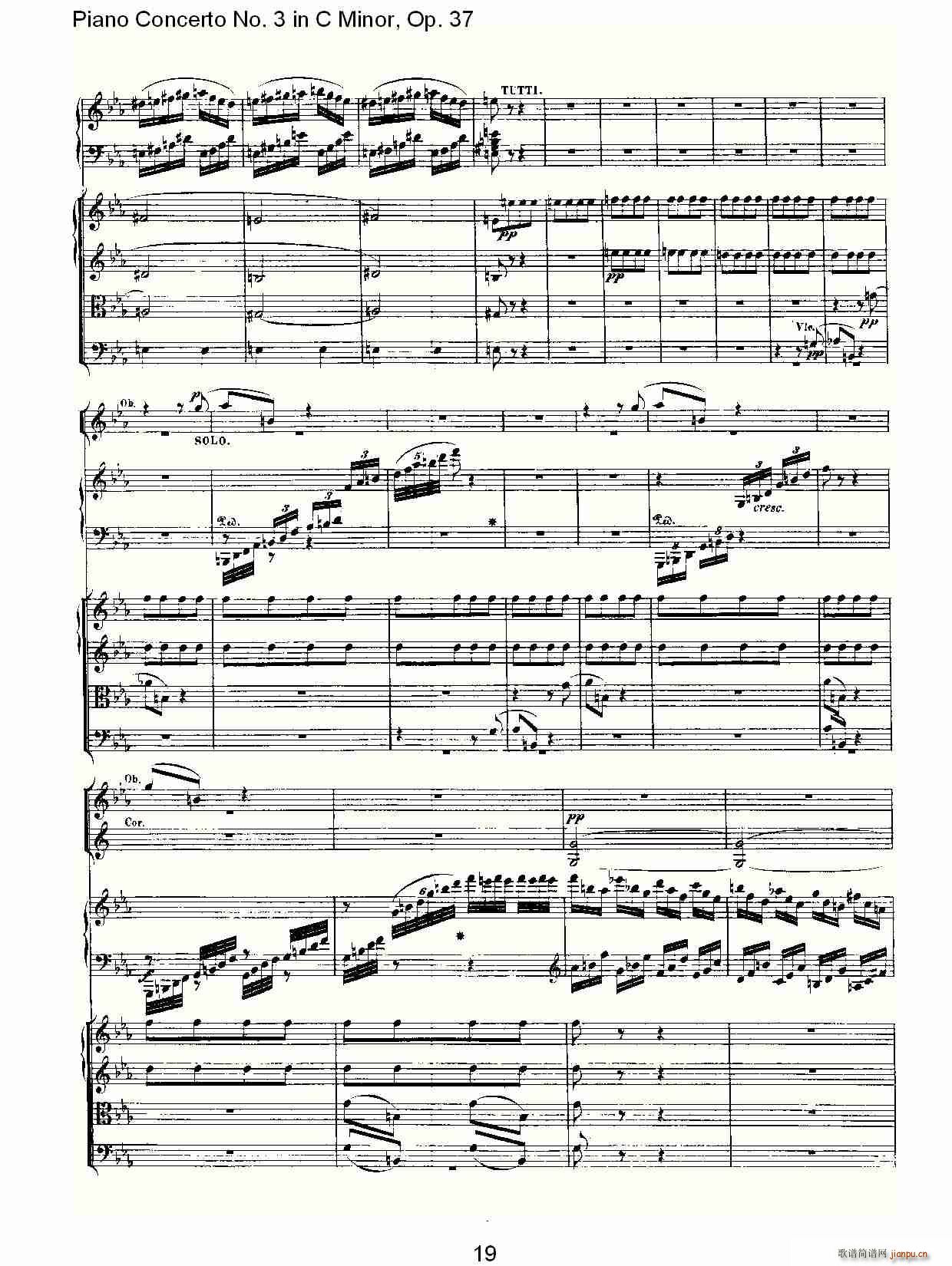 C小调钢琴第三协奏曲(钢琴谱)19