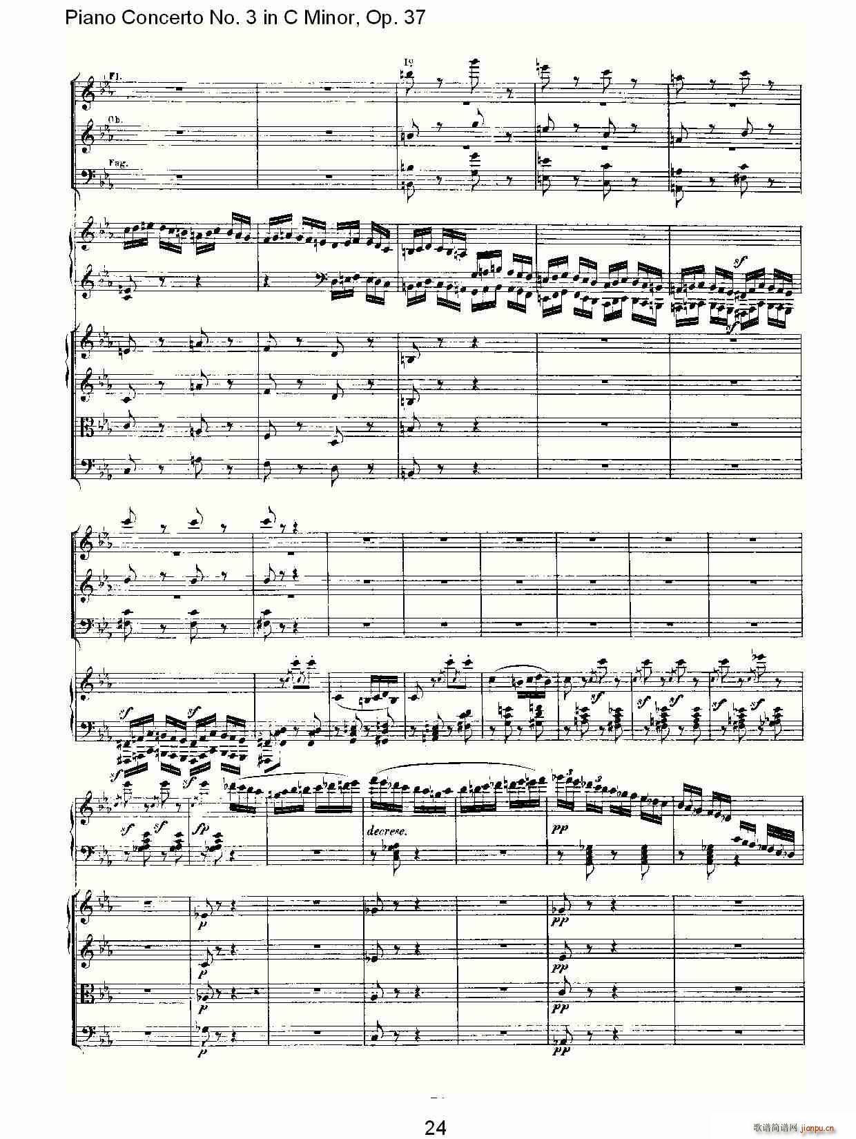 C小调钢琴第三协奏曲(钢琴谱)24