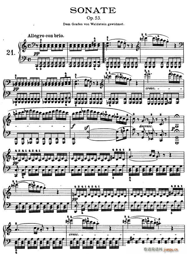 第二十一钢琴奏鸣曲(钢琴谱)1