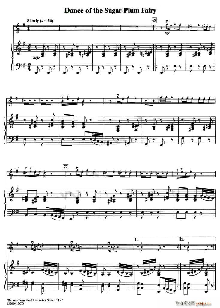 Dance of the Sugar-Plum Fairy(钢琴谱)1