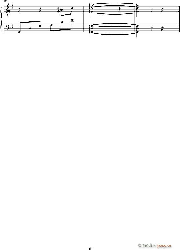 咫尺星空(钢琴谱)6