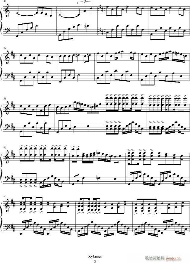 ★★★回忆の木马(钢琴谱)3