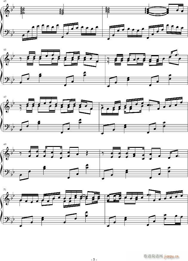 给血腥残阳——花开一个世界(钢琴谱)5