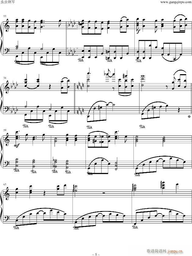 千與千尋片首曲——那一天的河川(钢琴谱)5