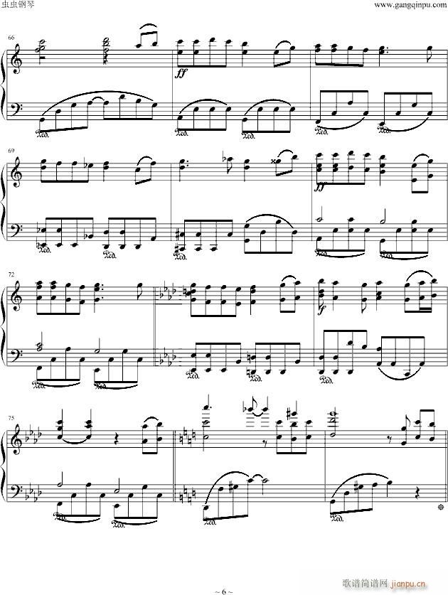 千與千尋片首曲——那一天的河川(钢琴谱)6