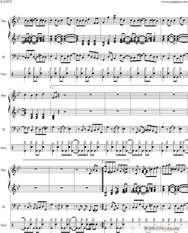 工口神曲(钢琴谱)3