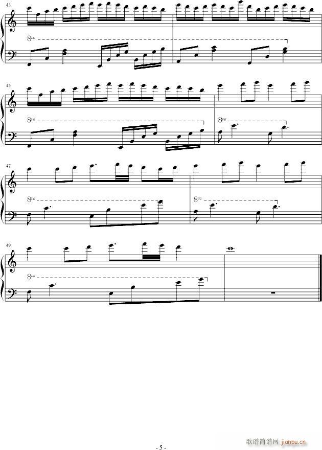 The Story of the Knight in White(钢琴谱)5