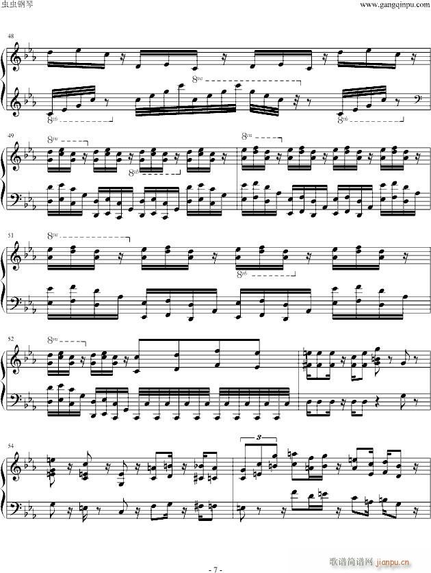 金曲奖杰伦宇豪双钢琴曲(钢琴谱)7
