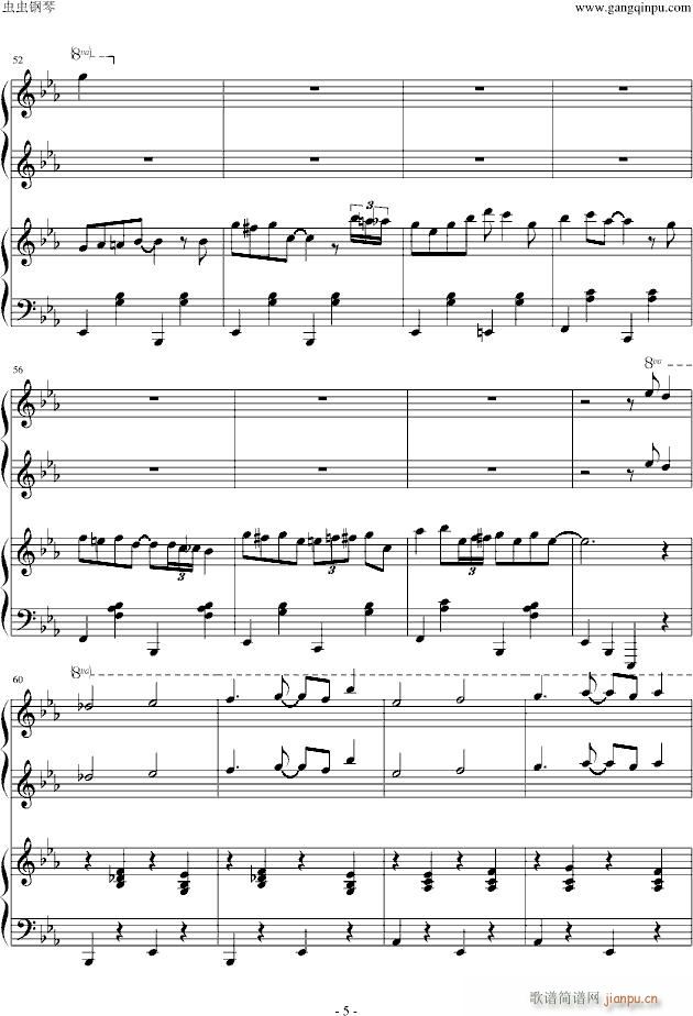 【小兔来了】，一首爵士插曲，四手联弹(钢琴谱)5